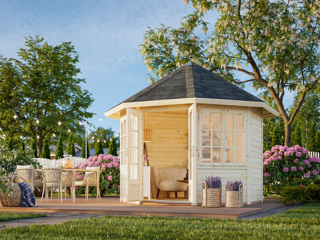 Veronica 2 (2.9x3.6m | 6.7m2 | 28mm) Octagonal Summer House - Palmako UK