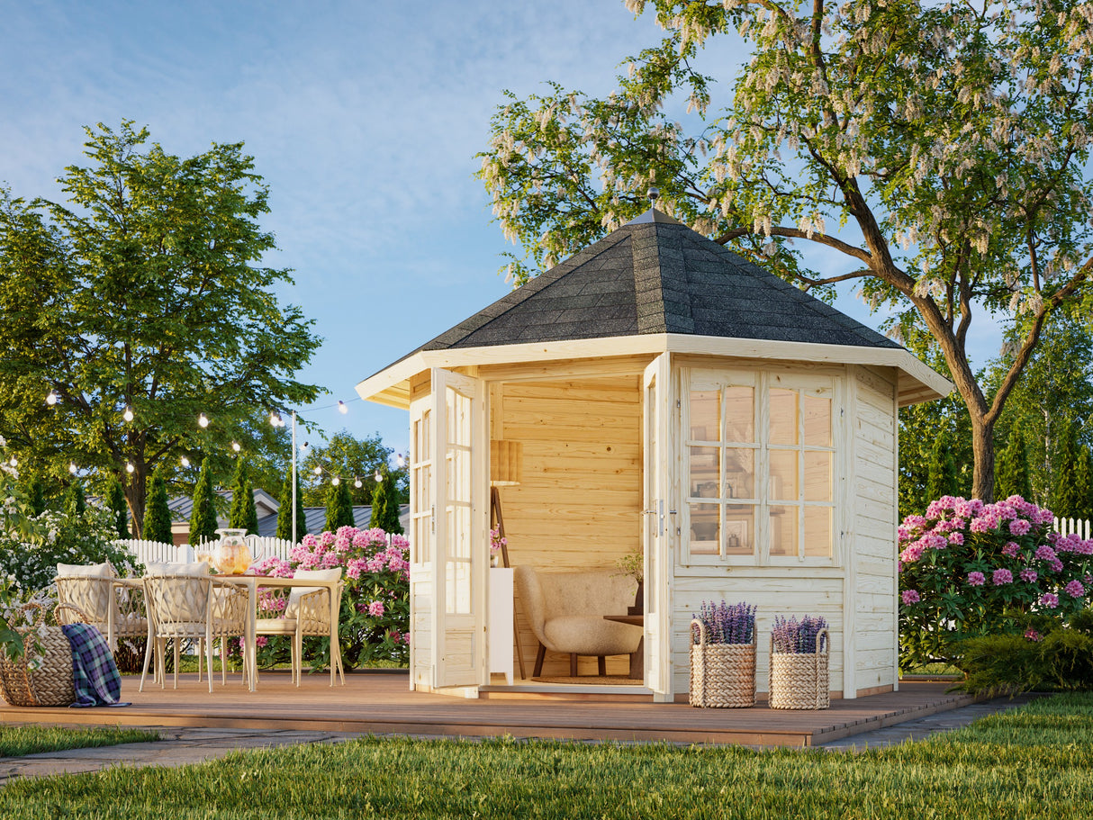 Veronica 2 (2.9x3.6m | 6.7m2 | 28mm) Octagonal Summer House - Palmako UK