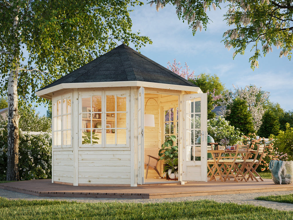 Veronica 4 (2.9x3.6m | 6.7m2 | 28mm) Octagonal Summer House - Palmako UK
