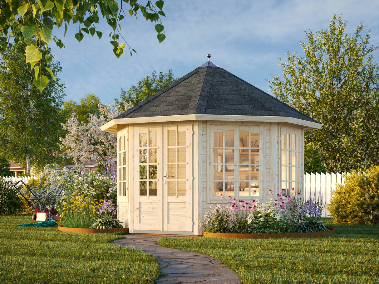 Veronica 4 (3.4x4.1m | 9.2m2 | 34mm) Octagonal Garden Pavilion - Palmako UK