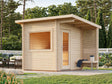 Sanna S (2.3x2.3m | 4.1 m2 | 44mm) Compact Outdoor Sauna - Palmako UK