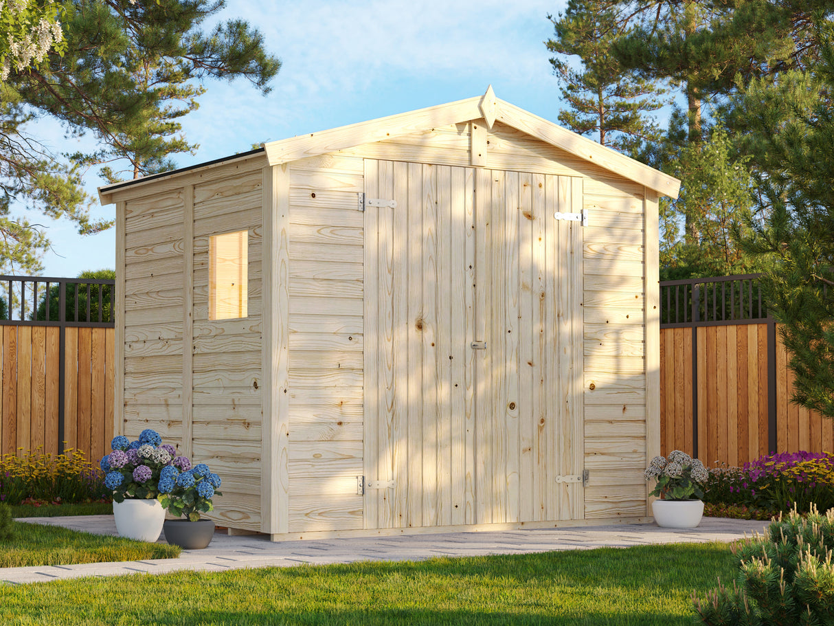 Dan XS (2.4x1.9m | 4.6m2) Compact Timber Garden Shed