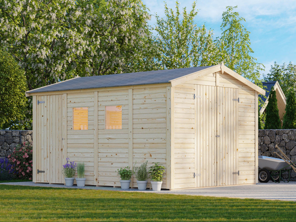 Dan M (2.7x3.7m | 9.9m2) Two Room Storage Shed - Palmako UK
