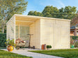 Leif XL (4.6x1.7m | 4.5+2.9m2) Spacious Garden Shed - Palmako UK