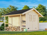 Marcus (2.3x2.4m | 6.5m2) Garden Shed With Log Store - Palmako UK
