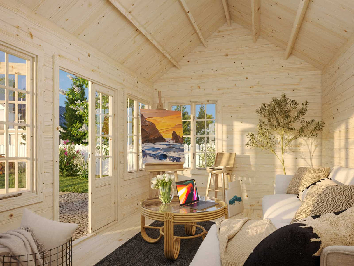 Claudia M (4.2x3.2m | 11.5m2 | 34mm) Clockhouse Style Summer House