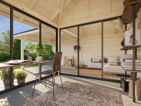 Bianca 212/512 (6x6m | 24.9m2) Glass Garden Room With Sliding Doors (Double Glazing Available)