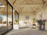 Bianca 214/514 (6x6m | 24.9m2) Glass Garden Room With Sliding Doors (Double Glazing Available) - Palmako UK