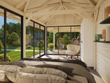 Bianca 217/517 (9x3m | 24.9m2) Glass Garden Room With Sliding Doors (Double Glazing Available) - Palmako UK
