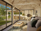 Bianca 220/520 (9x6m | 33.2m2) Glass Garden Room With Sliding Doors (Double Glazing Available) - Palmako UK