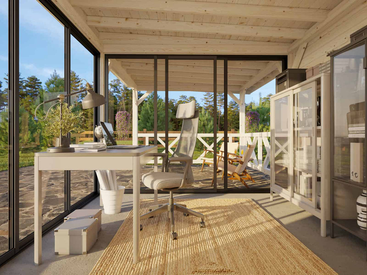 Lenna 403/703 (6x3m | 16.6m2) Glass Garden Room With Sliding Doors (Double Glazing Available)