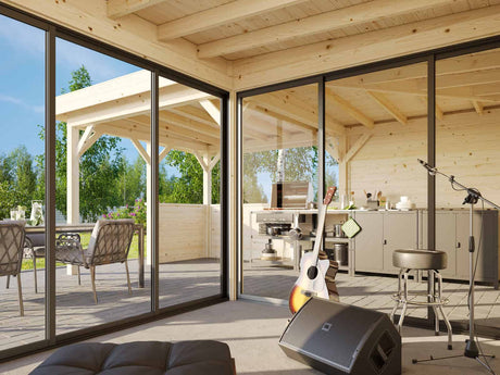 Lenna 409/709 (6x6m | 24.9m2) Glass Garden Room With Sliding Doors (Double Glazing Available)