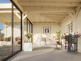 Lenna 414/714 (6x6m | 24.9m2) Glass Garden Room With Sliding Doors (Double Glazing Available) - Palmako UK