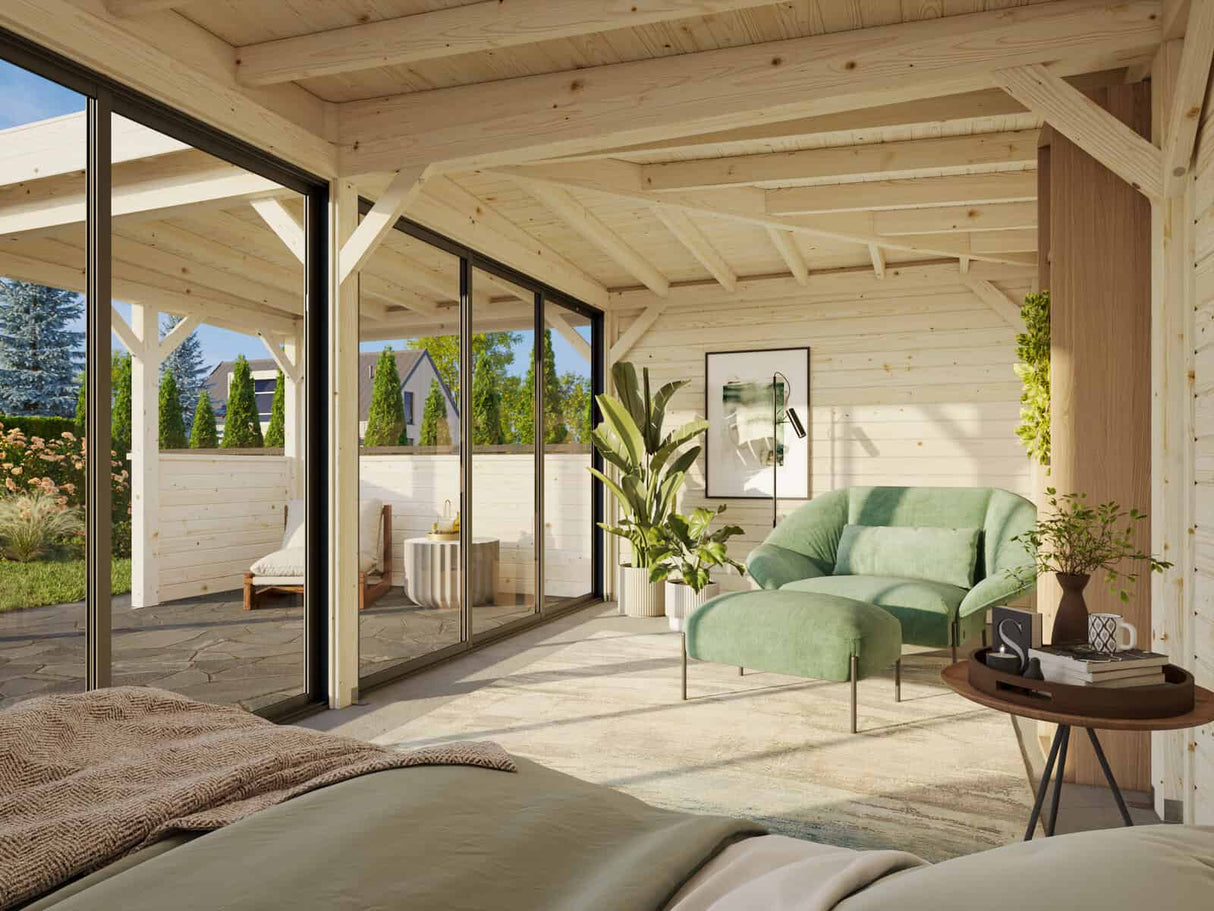 Lenna 422/722 (6x6m | 24.9m2) Glass Garden Room With Sliding Doors (Double Glazing Available)