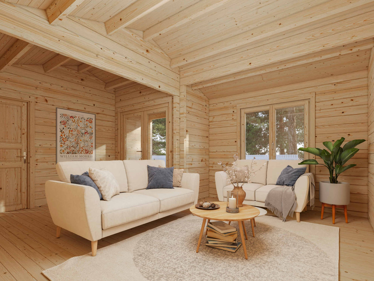 Anna M (7.7x4m | 26.8+1.9m2 | 70mm) Modern Two Room Timber Holiday Cottage - As Seen On Living Big In a Tiny House