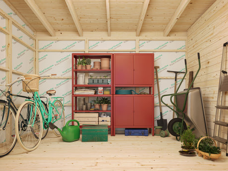 Kalle M (4.5x3.3m2 | 13.5m2) Two Room Pent Shed - Palmako UK