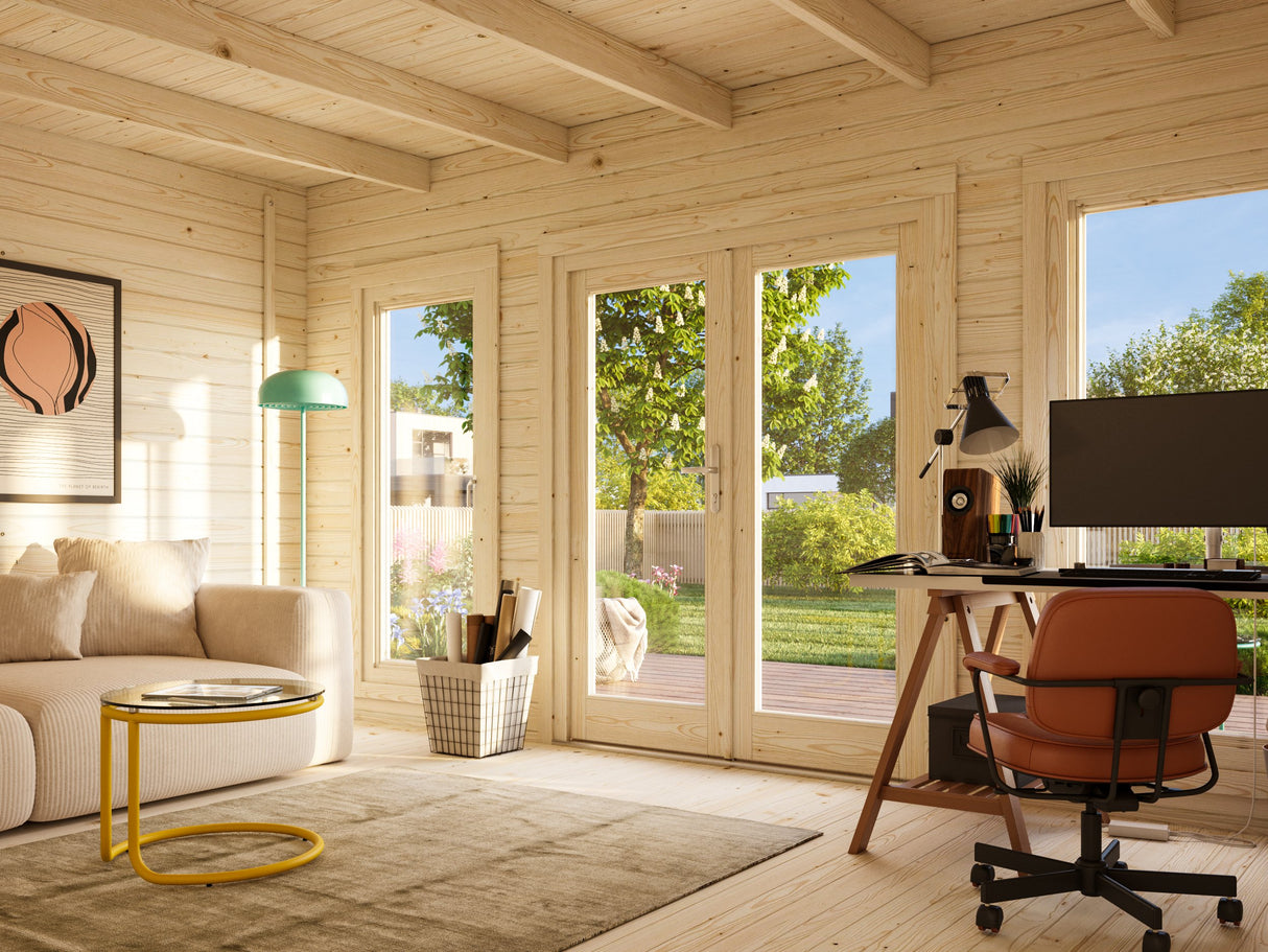 Bret S (4.8x3.6m | 14.8m2 | 44mm) Contemporary Summer House - Palmako UK