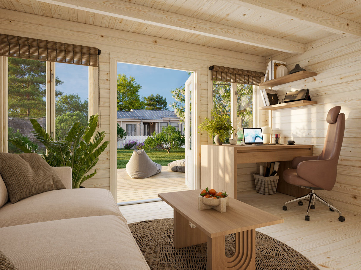 Lisa S (4x3m | 11.5m2 | 34mm) Pent Timber Garden Room