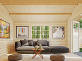 Sally S (3x3.6m | 10.2m2 | 44mm) Compact Nordic Style Traditional Log Cabin - Palmako UK