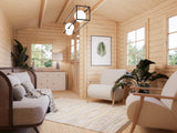 Susanna S (5.3x3.2m | 12.4m2 | 44mm) Traditional Homestead Log Cabin - Palmako UK