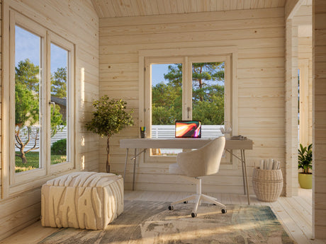 Anna L (8x5m | 26.8m2 | 70mm) Spacious Three Room Timber Garden House - Palmako UK