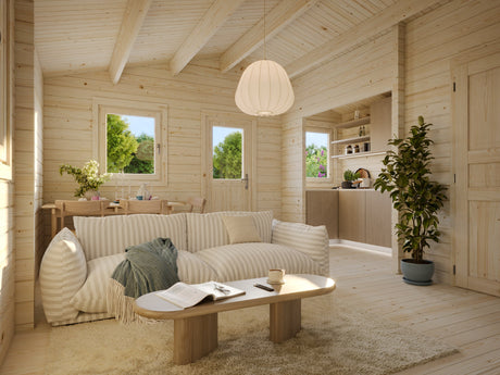 Emily (6.6x7.8m | 39.2m2 | 70mm) Traditional Timber Holiday House - Palmako UK