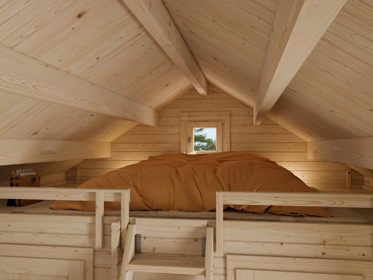 Sandra M (6.1x4.1m | 29.9m2 | 44mm) Three Room Traditional Holiday Log Cabin - Palmako UK