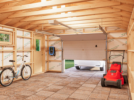 Andre S (4.5x5.5m | 21.5m2) Single Self Build Garage with Sectional Door - Palmako UK