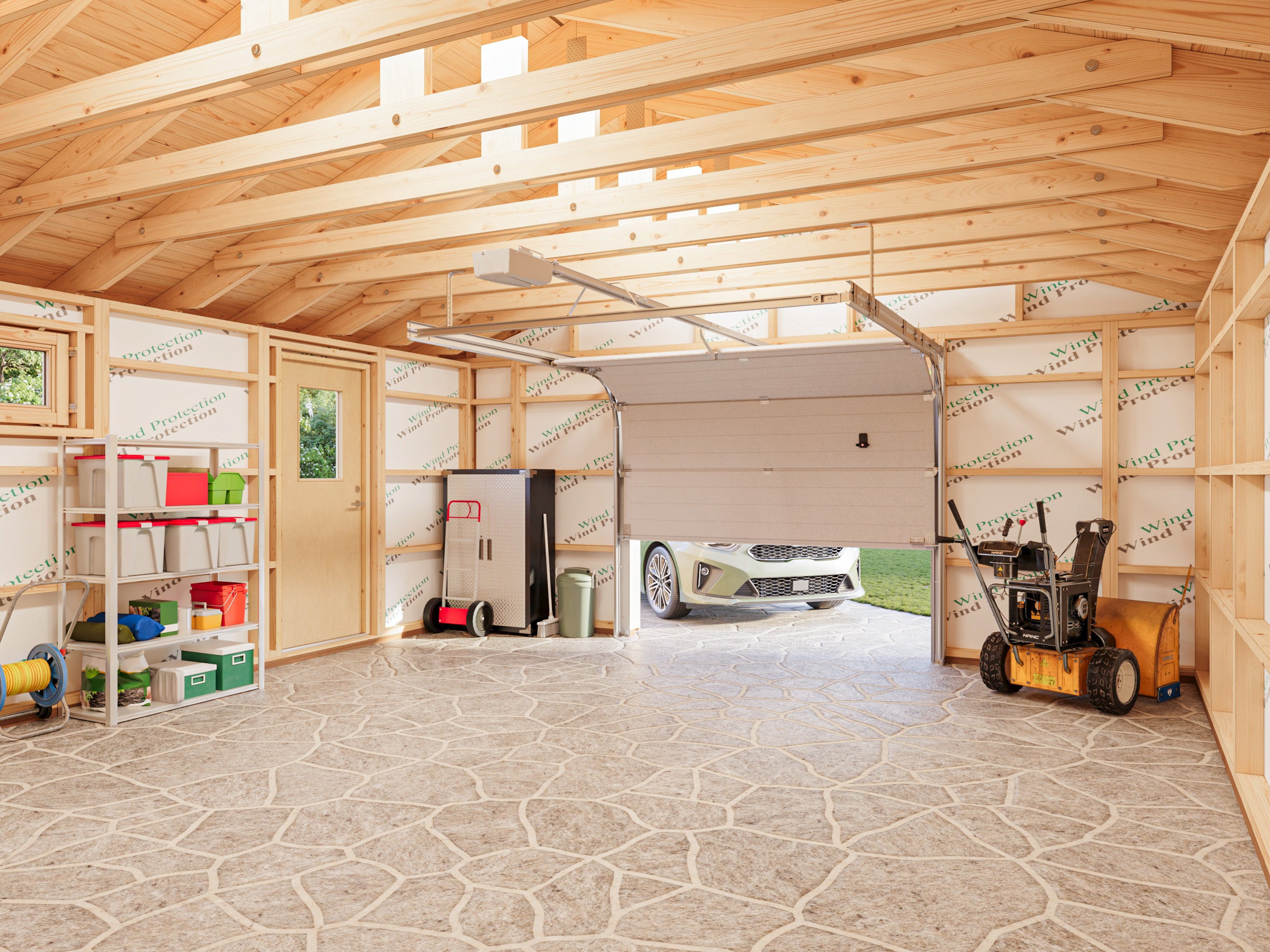 Andre M (5.6x5.8m | 28.5m2) Large Timber Garage with Sectional Door