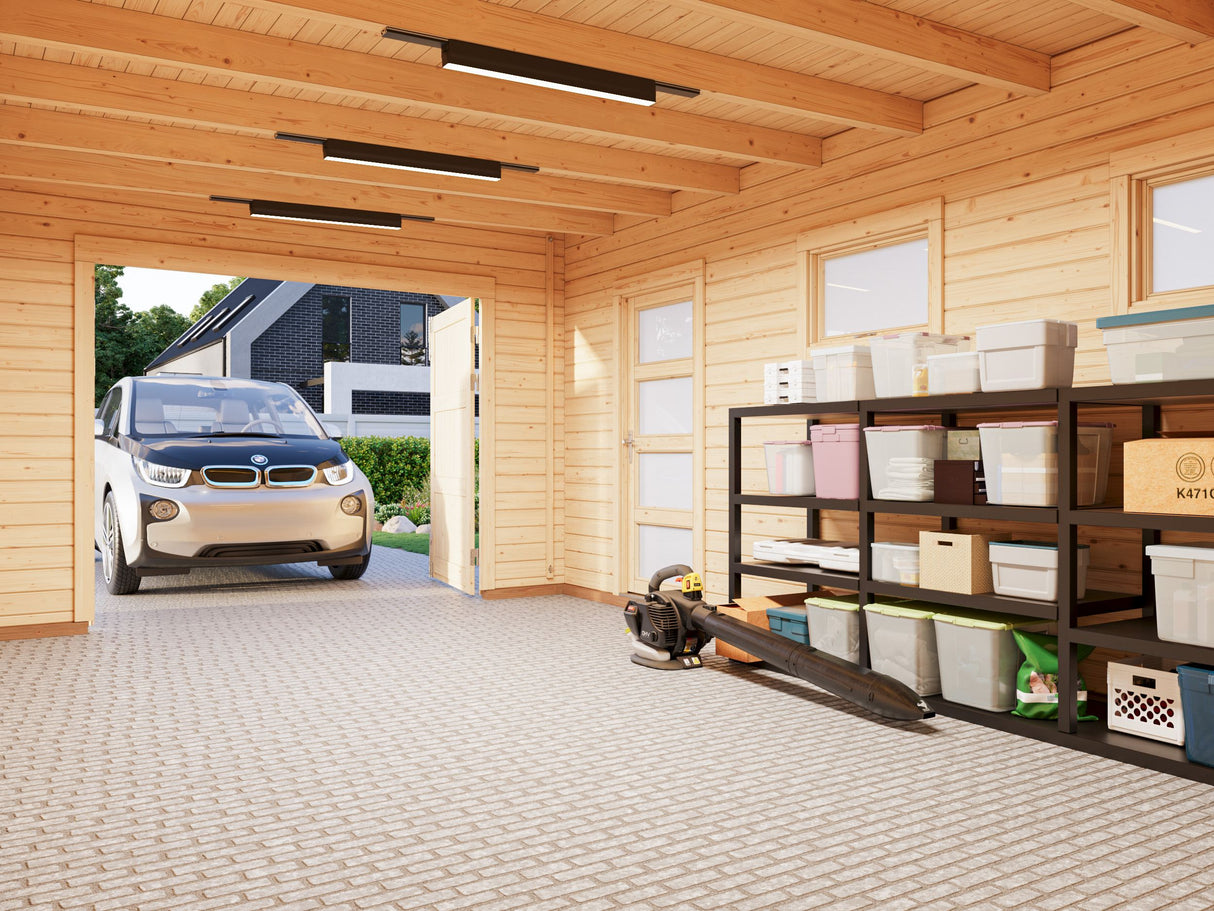 Rasmus (3.6x5.5m | 19.0m2 | 44mm) with Wooden Gate - Palmako UK