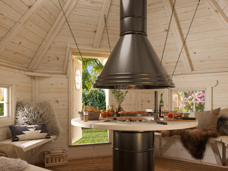 Eva S (8.7m2 | 44mm) Nordic Barbecue Hut