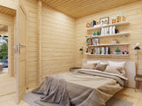 Cecilia M (7,8x3,3m | 21,8m2 | 70mm) 3-Room Modern Log Cottage with Aluminium Doors and Windows