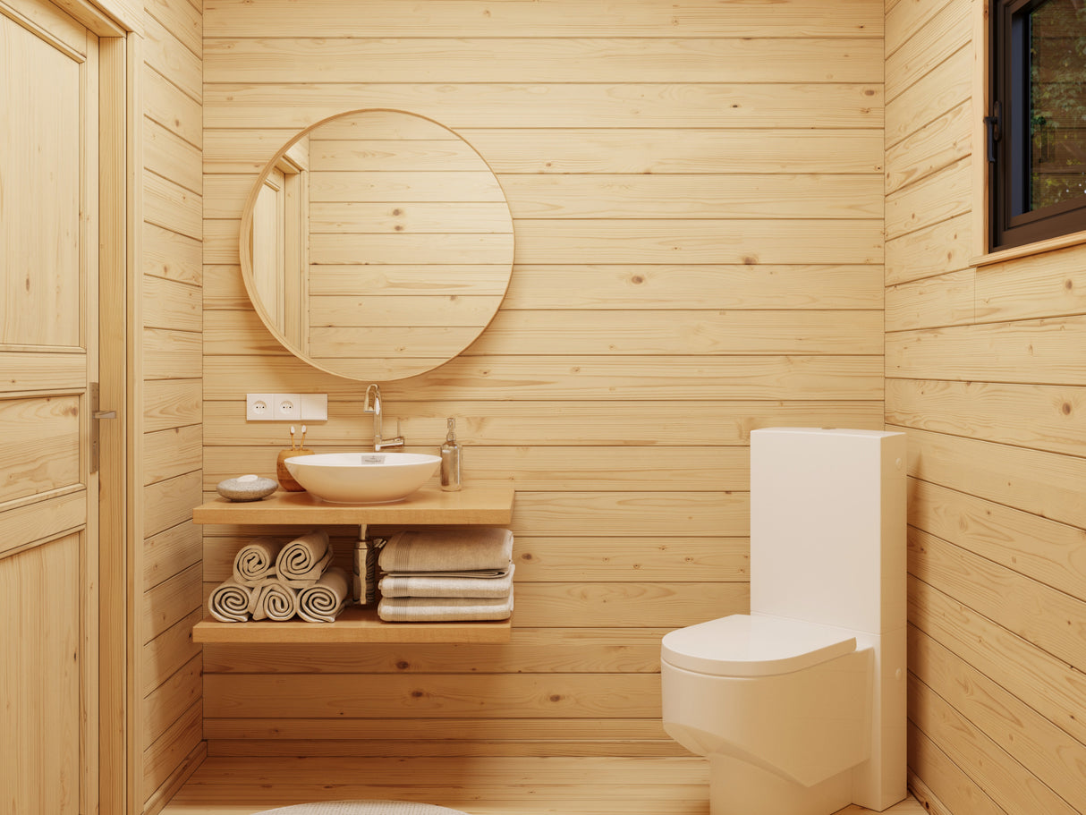 Cecilia L (5,6x5,6m | 27,2m2 | 70mm) Spacious 2,5-Room Modern Log Cottage with Aluminium Doors and Windows