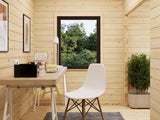 Cecilia L (5,6x5,6m | 27,2m2 | 70mm) Spacious 2,5-Room Modern Log Cottage with Aluminium Doors and Windows - Palmako UK