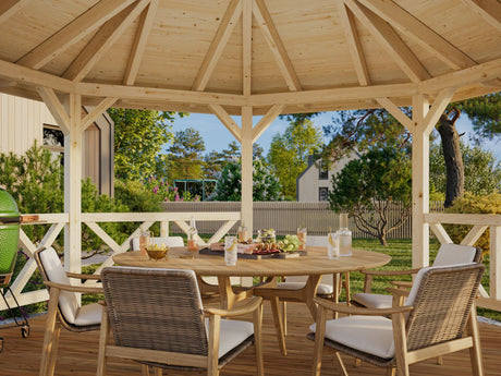 Betty M (18.0m2) Octagonal Wooden Garden Gazebo - Palmako UK
