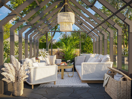 Emilia L (3x4.8m | 13.8m2 | 18mm) Premium Glasshouse (Painted Grey or Pressure Treated)