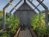 Emilia S+ (2,4x4,3m|5,4+4m2|18mm ) Compact Greenhouse with Shed - Factory Painted