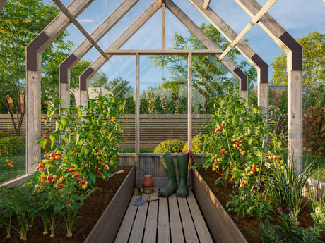 Emilia S (2.4x2.4m | 5.4m2 | 18mm) Compact Premium Greenhouse (Pressure Treated) - Palmako UK