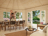 Hanna (5.7x4.2m | 20.3m2 | 44mm) Large Glazed Garden Pavilion Summer House