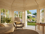 Veronica 7 (3.4x4.1m | 9.2m2 | 34mm) Octagonal Garden Pavilion - Palmako UK