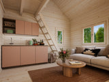 Leila 2 (6,2x5m | 20,0+10,4 m2 | 70 mm) Log Sauna House with Mezzanine Sleeping Loft