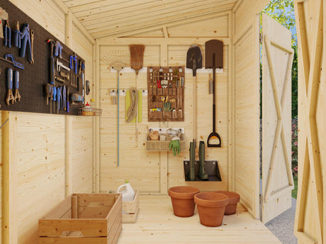 Leif XL (4.6x1.7m | 4.5+2.9m2) Spacious Garden Shed