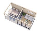 Bianca 206/506 (6x3m | 16.6m2) Garden Room With Three Sliding Glass Walls and Canopy (Double Glazing Available) - Palmako UK
