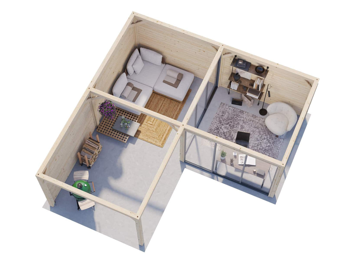 Bianca 212/512 (6x6m | 24.9m2) Glass Garden Room With Sliding Doors (Double Glazing Available)