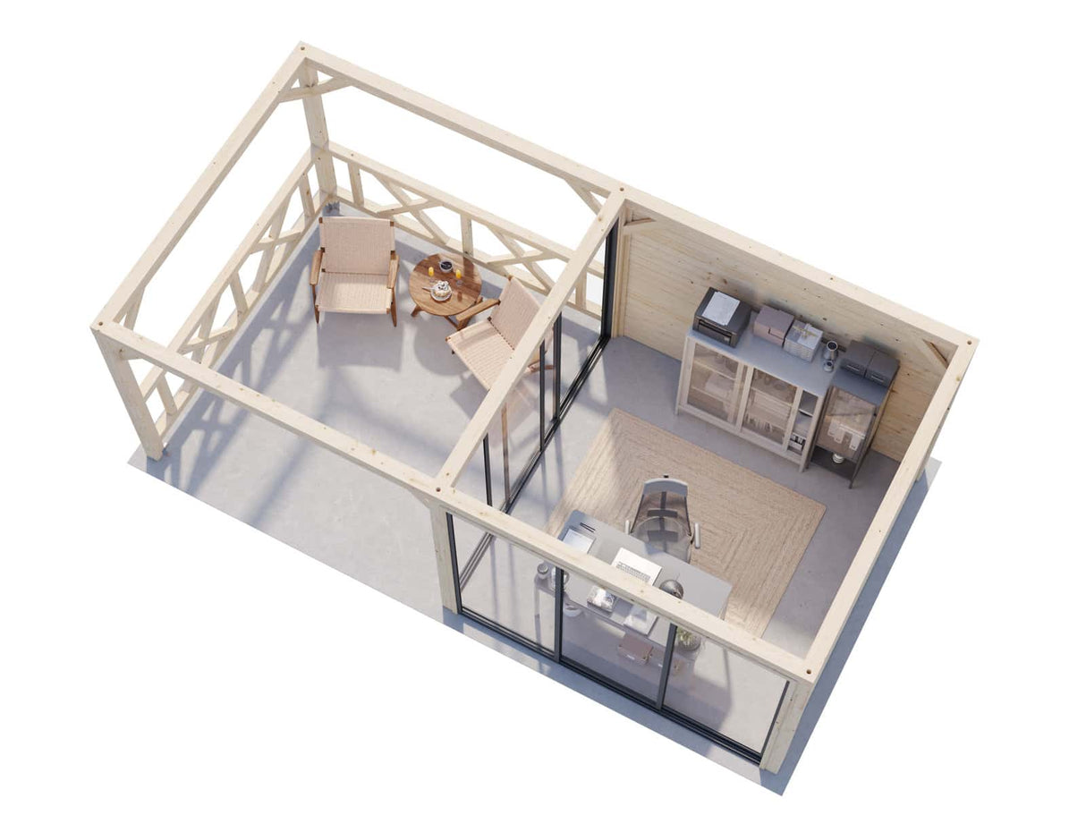 Lenna 403/703 (6x3m | 16.6m2) Glass Garden Room With Sliding Doors (Double Glazing Available)
