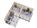 Lenna 414/714 (6x6m | 24.9m2) Glass Garden Room With Sliding Doors (Double Glazing Available) - Palmako UK