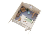 Britta M (4.5x4.5m | 17.5m2 | 40mm) Swiss Chalet Style Garden Log Cabin - Palmako UK