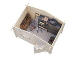 Klara S (3x2m | 4.7m2 | 28mm) Beach Hut Style Tiny Log Cabin or Garden Shed - Palmako UK
