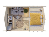 Sandra M (6.1x4.1m | 29.9m2 | 44mm) Three Room Traditional Holiday Log Cabin - Palmako UK