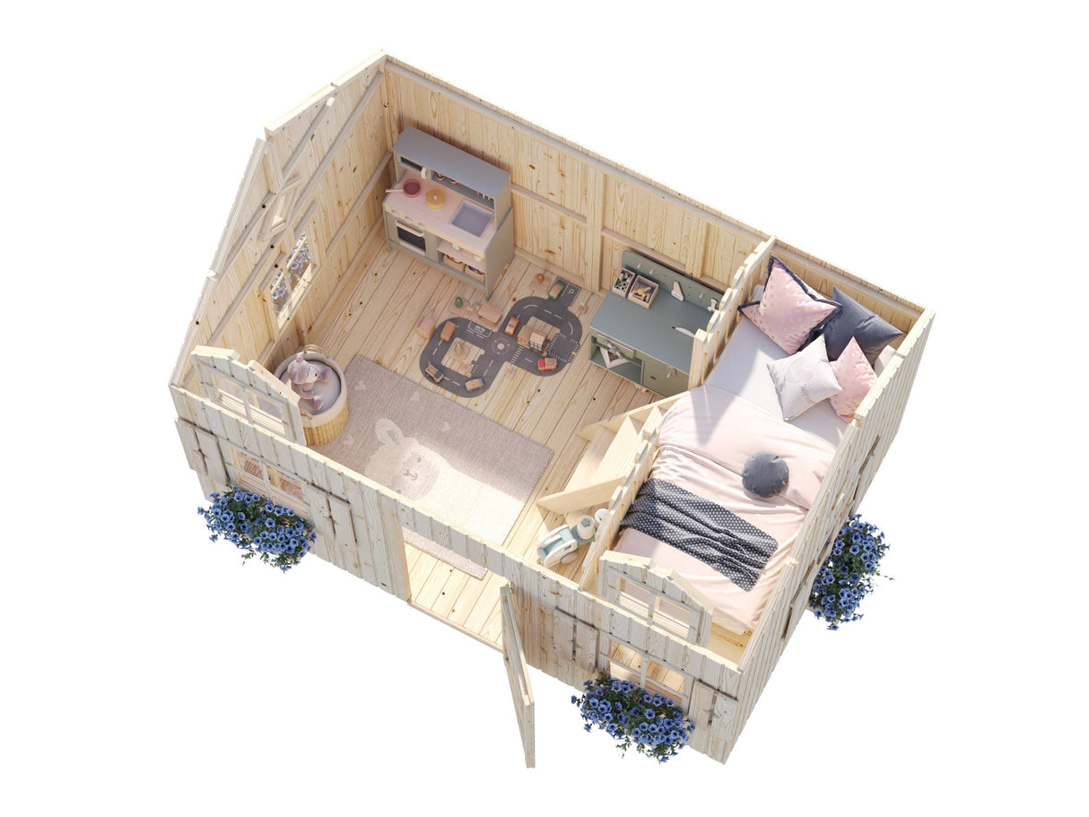 Marie (2.9x1.9m | 5.4m2 | 16mm) Playhouse - Palmako UK